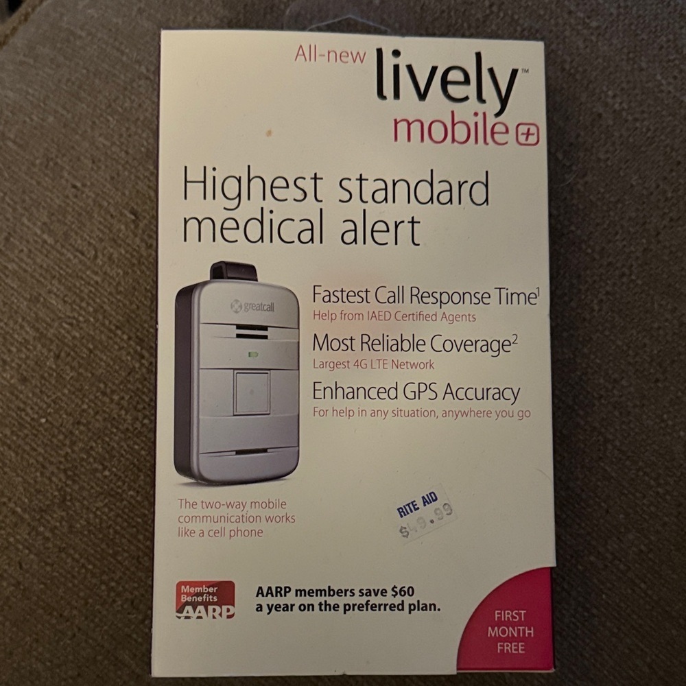 Lively Mobile+ Medical Alert Device - Gray and White